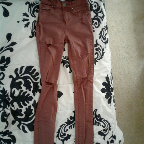 Orange/brownish skinny jeans - Picture 2 of 2